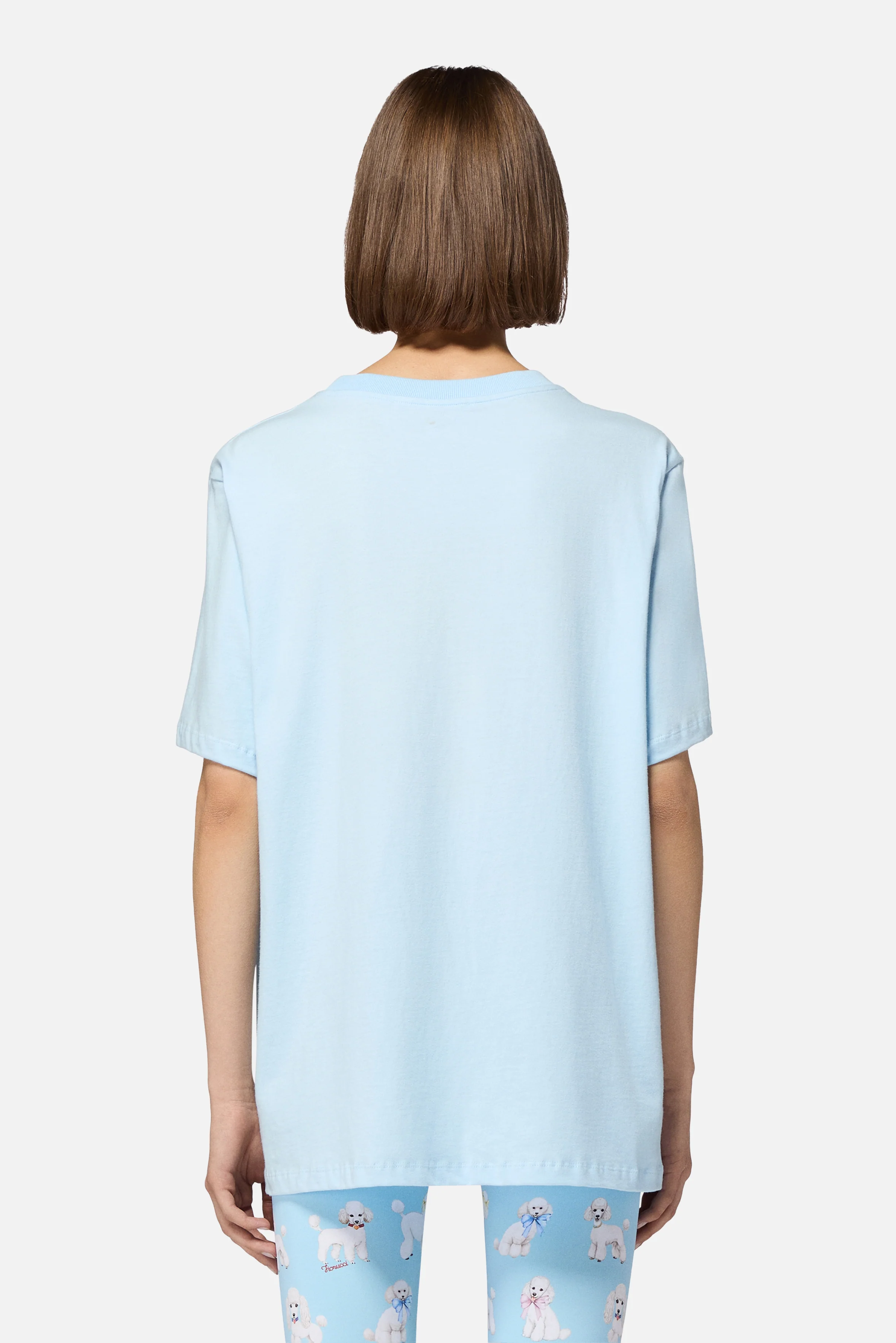 Poodle Logo Regular T-Shirt Light Blue - Image 3