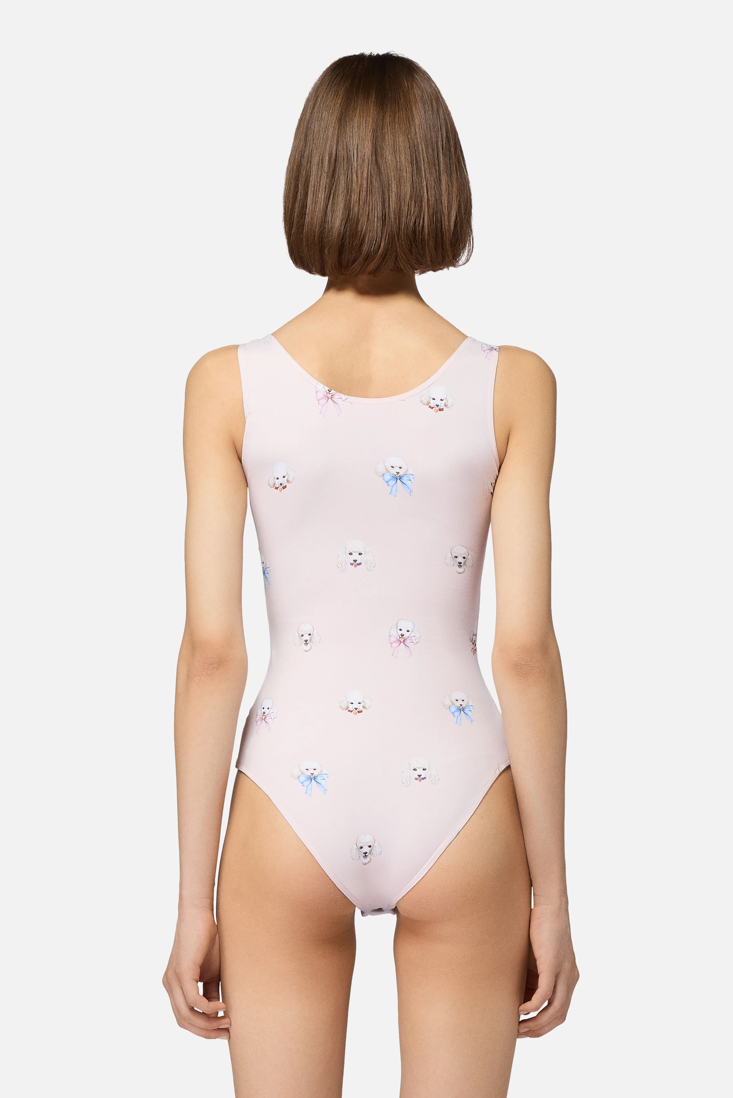 Poodle Print Bodysuit Pink - Image 3