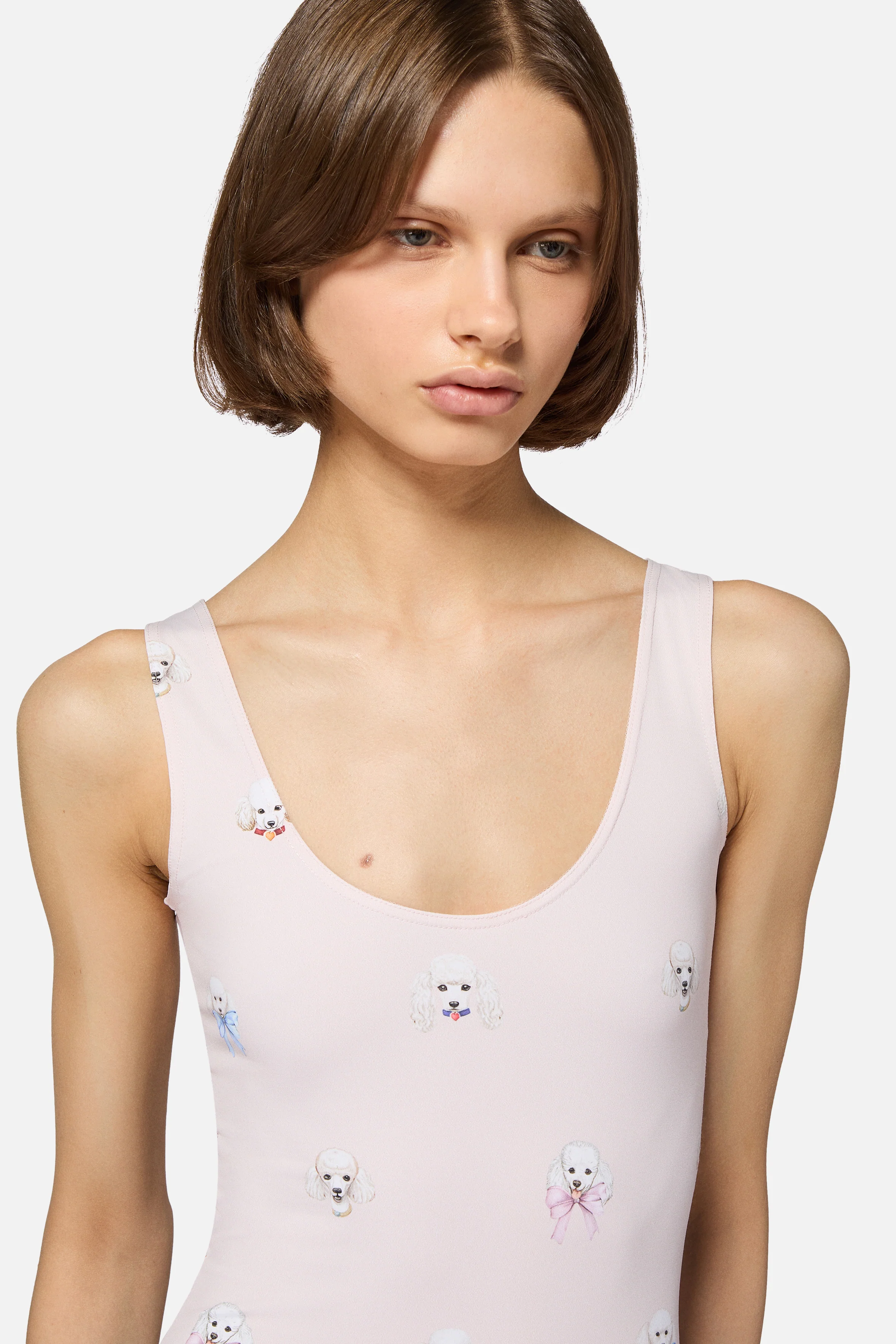 Poodle Print Bodysuit Pink - Image 4