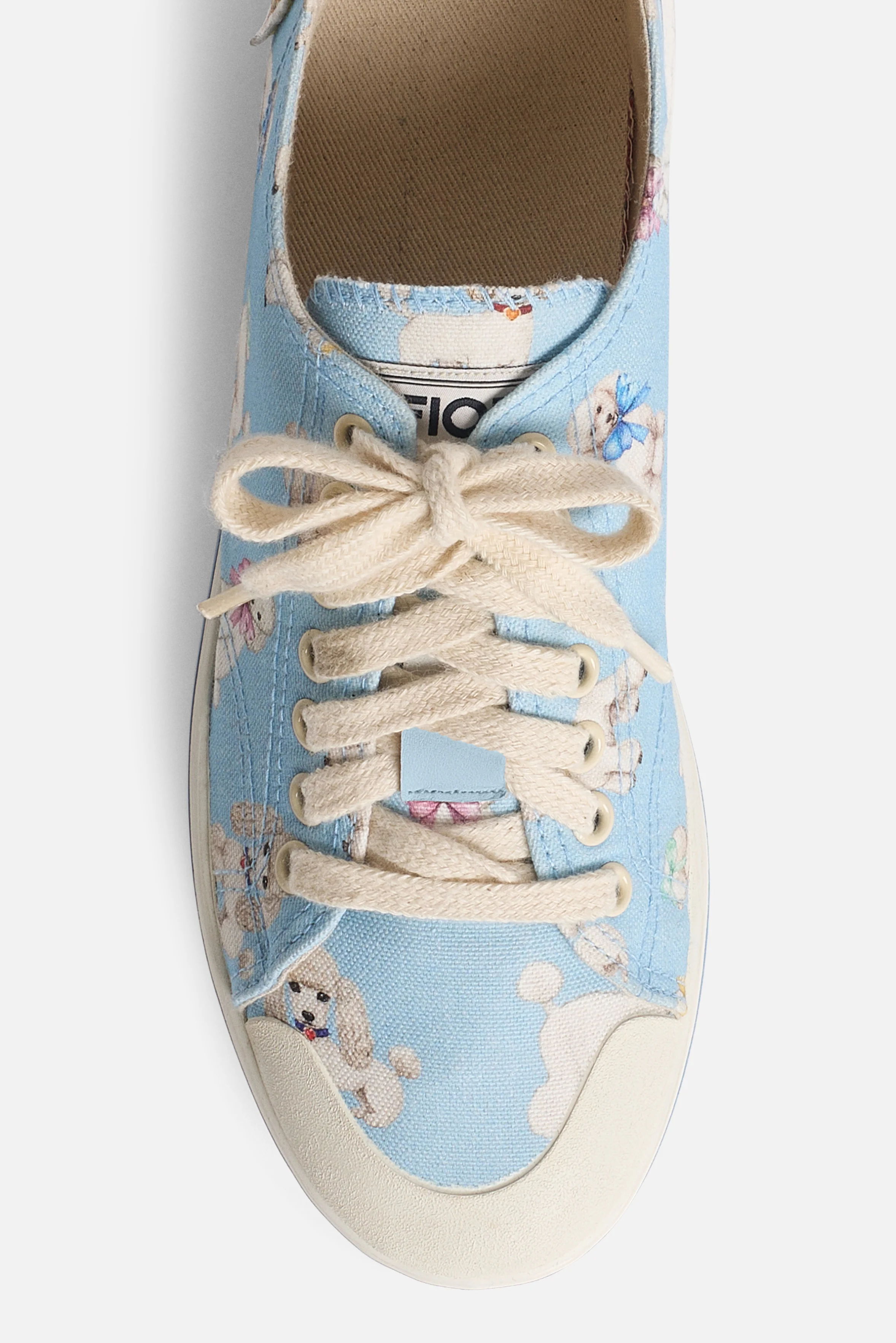 Poodle Print Sneakers Light Blue - Image 6