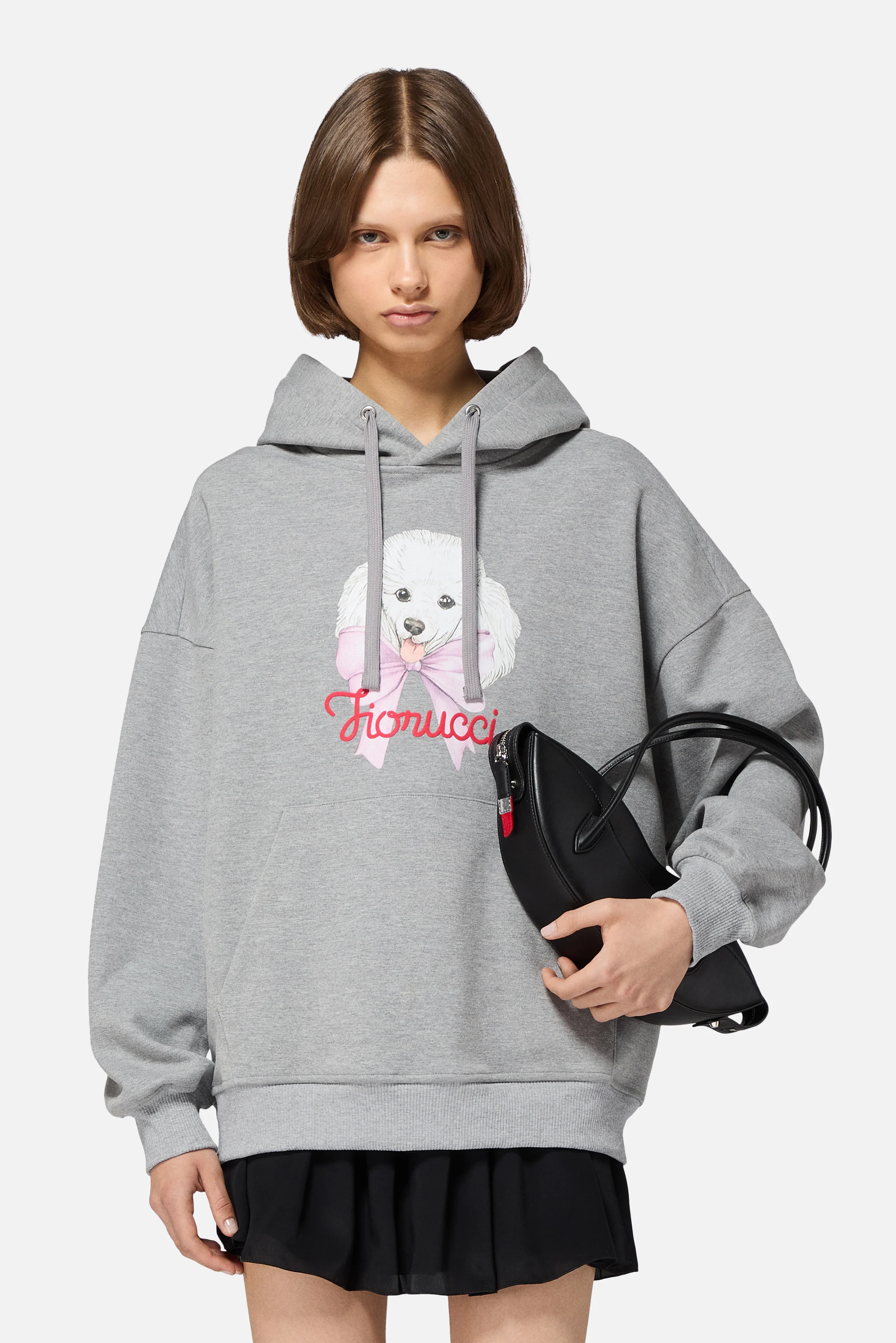 Poodle Relaxed Hoodie Grey - Image 3