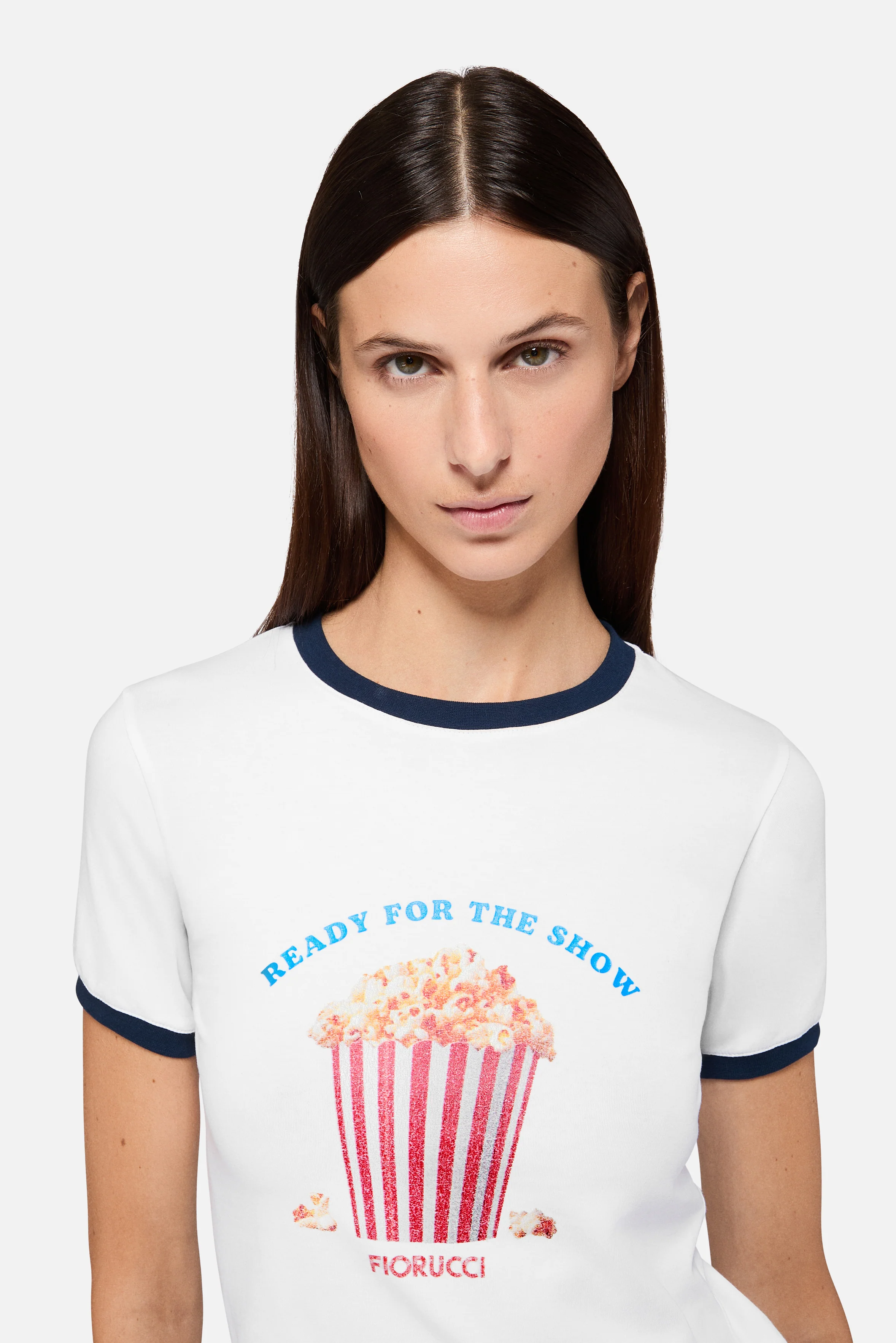 Popcorn Print Baby T-Shirt White - Image 5