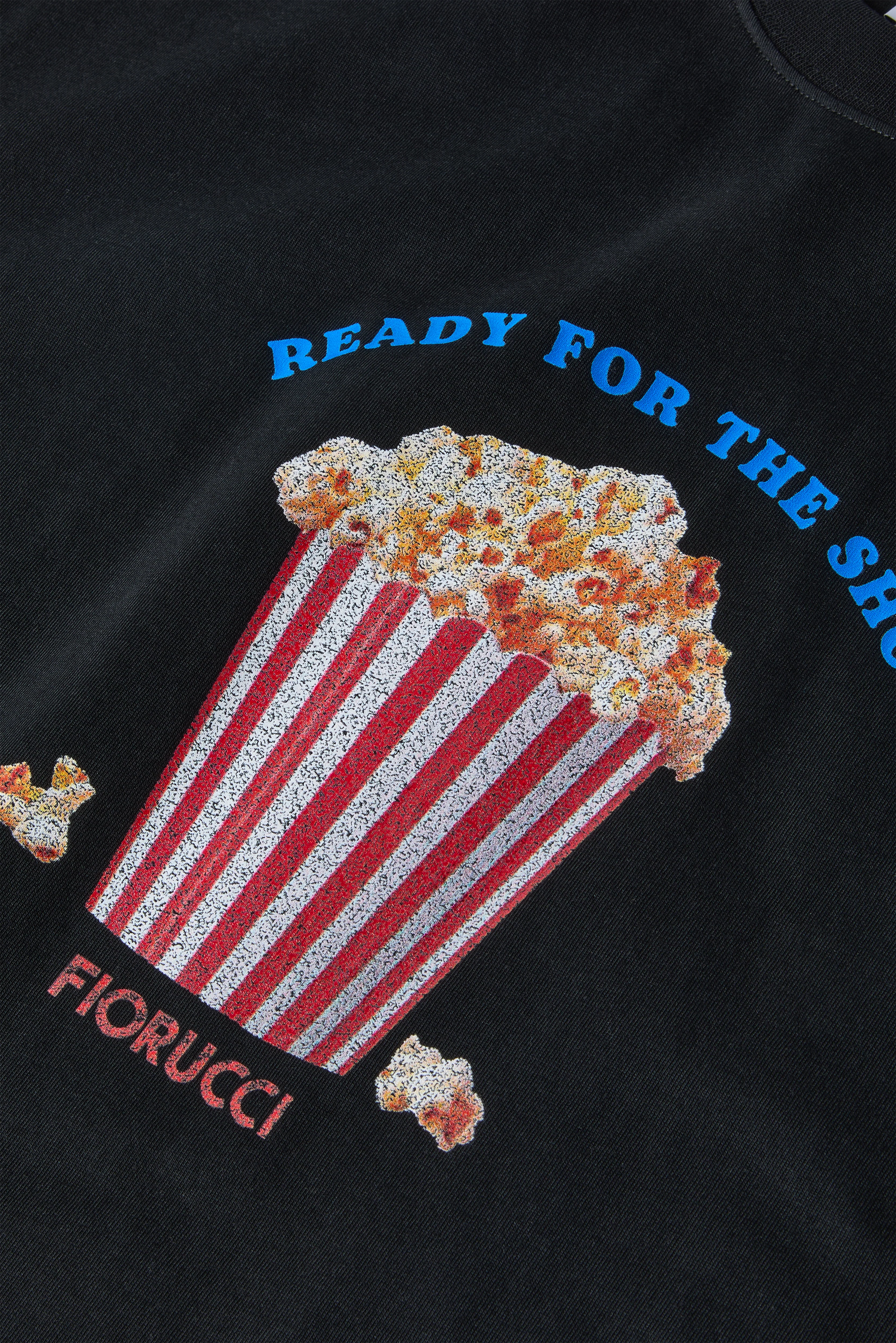 Popcorn Print Relaxed T-Shirt Black - Image 3