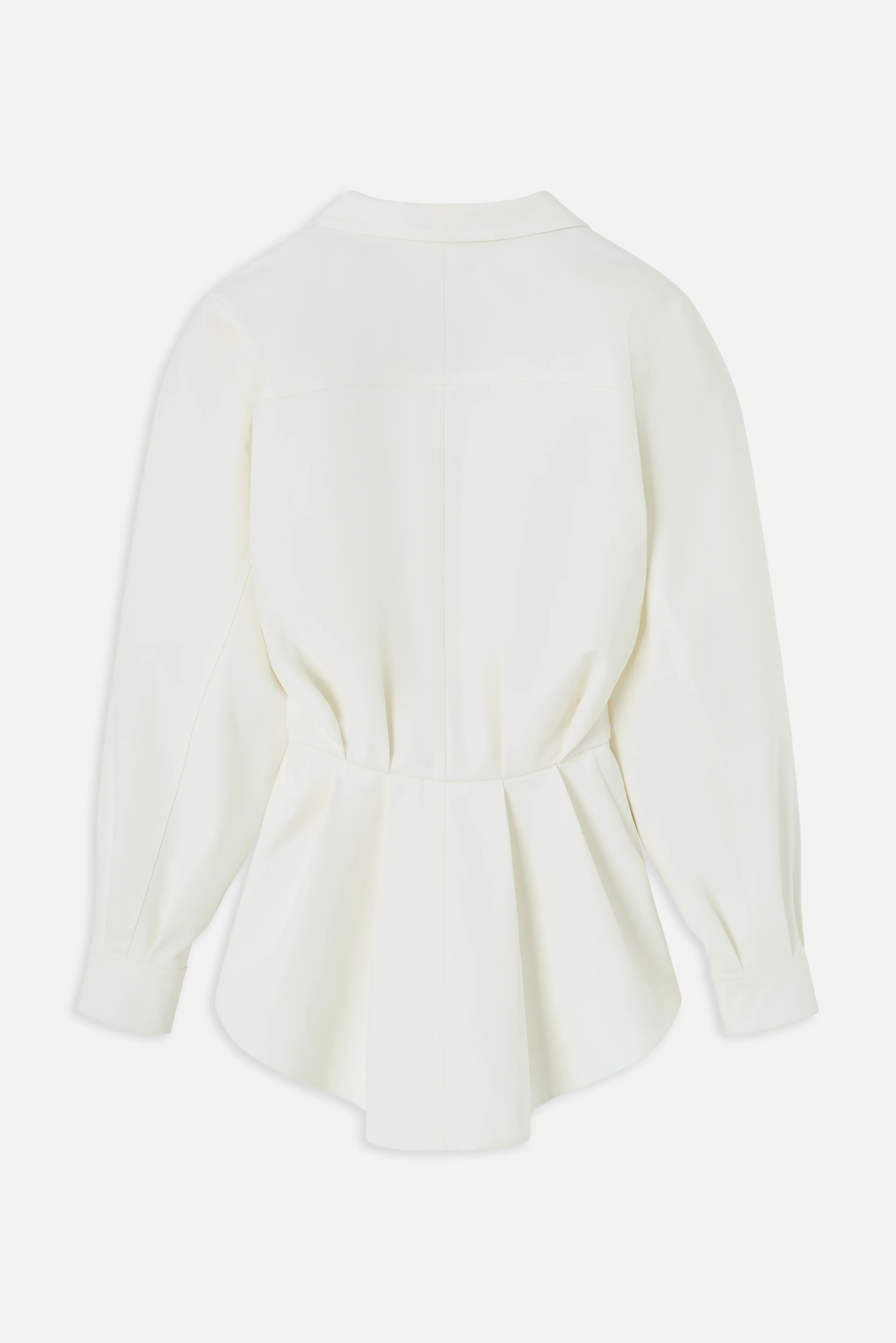 Puff Sleeve Cropped Blazer White - Image 6