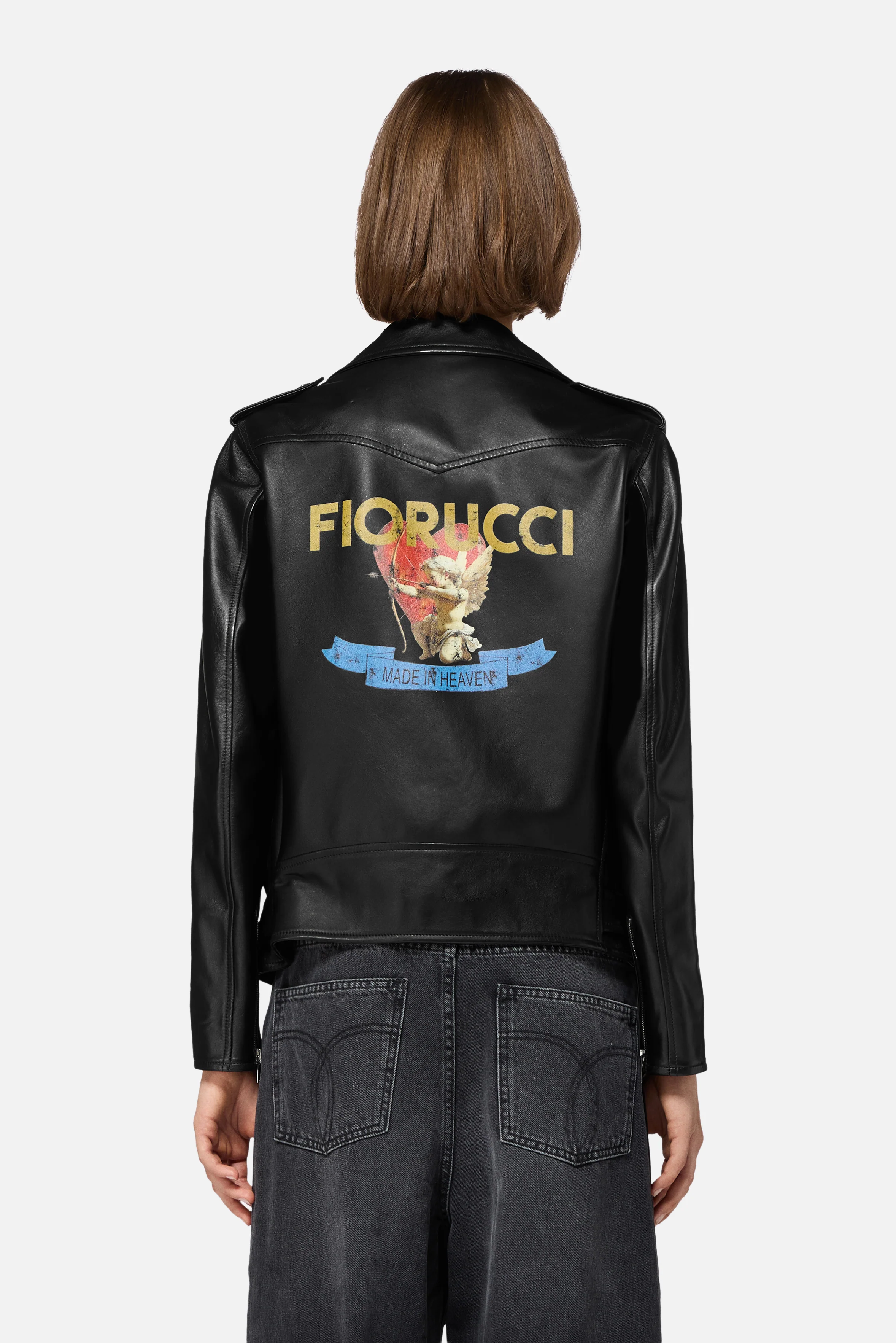 Rock Cupid Leather Jacket Black - Image 4