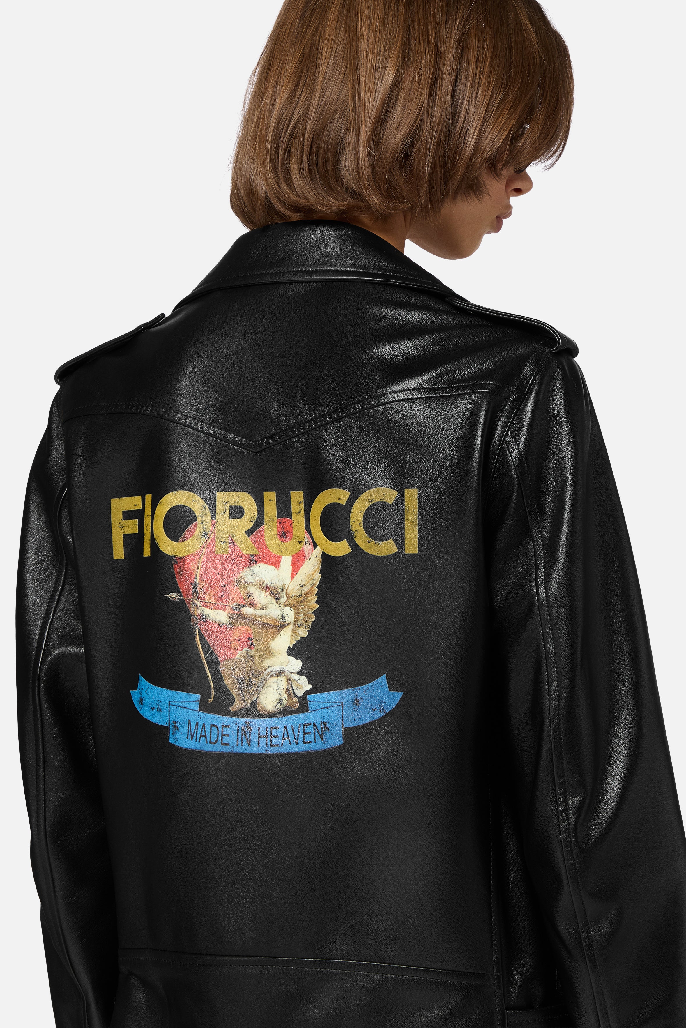 Rock Cupid Leather Jacket Black - Image 5
