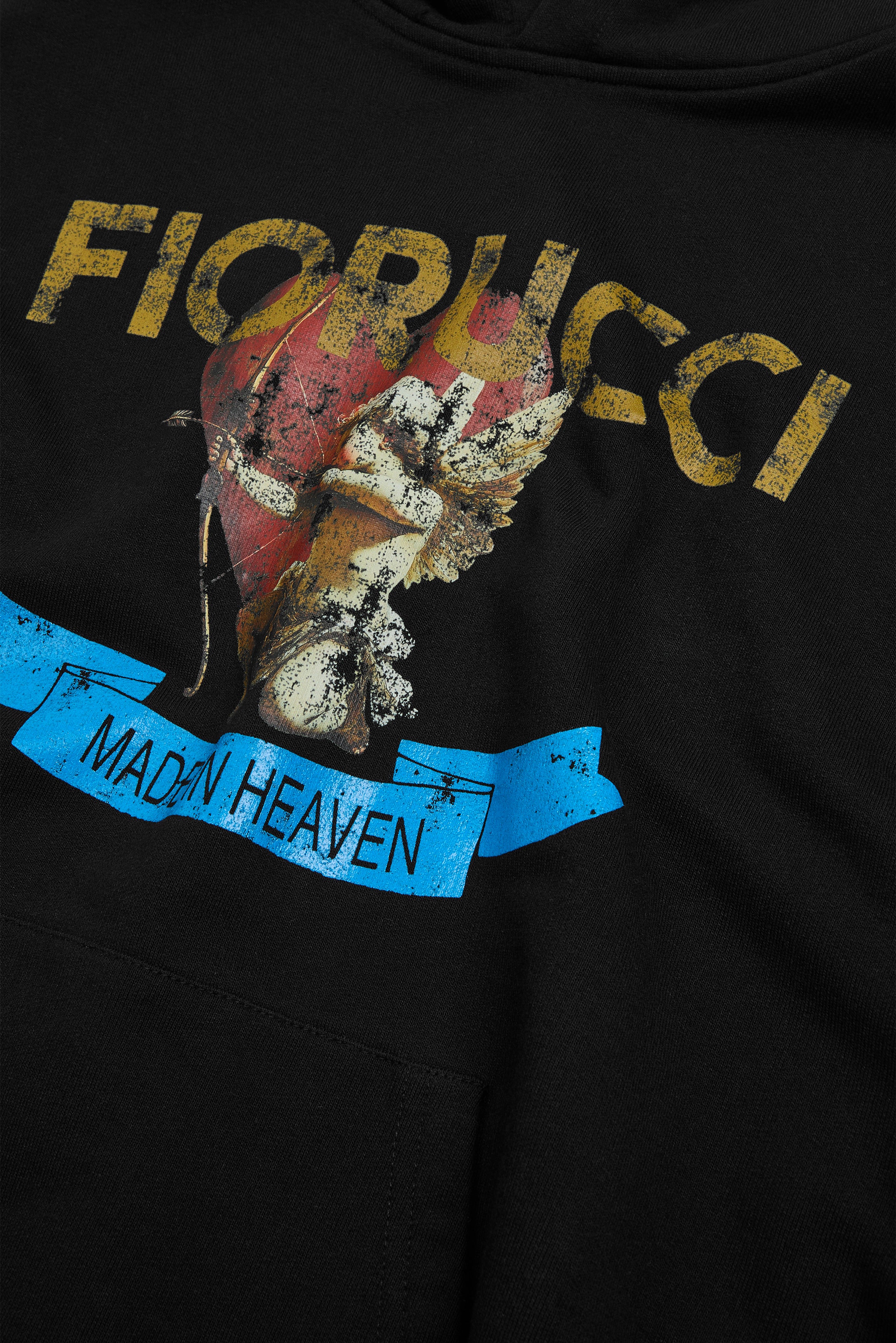 Rock Cupid Logo Relaxed Hoodie Black - Image 3