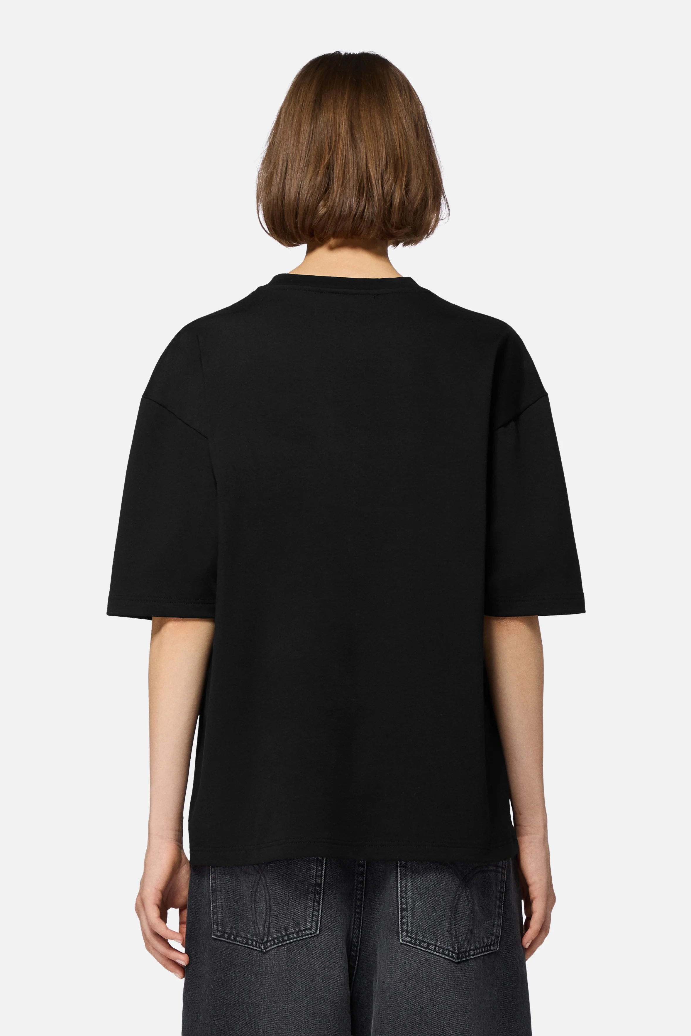 Rock Cupid Logo Relaxed T-Shirt Black - Image 3