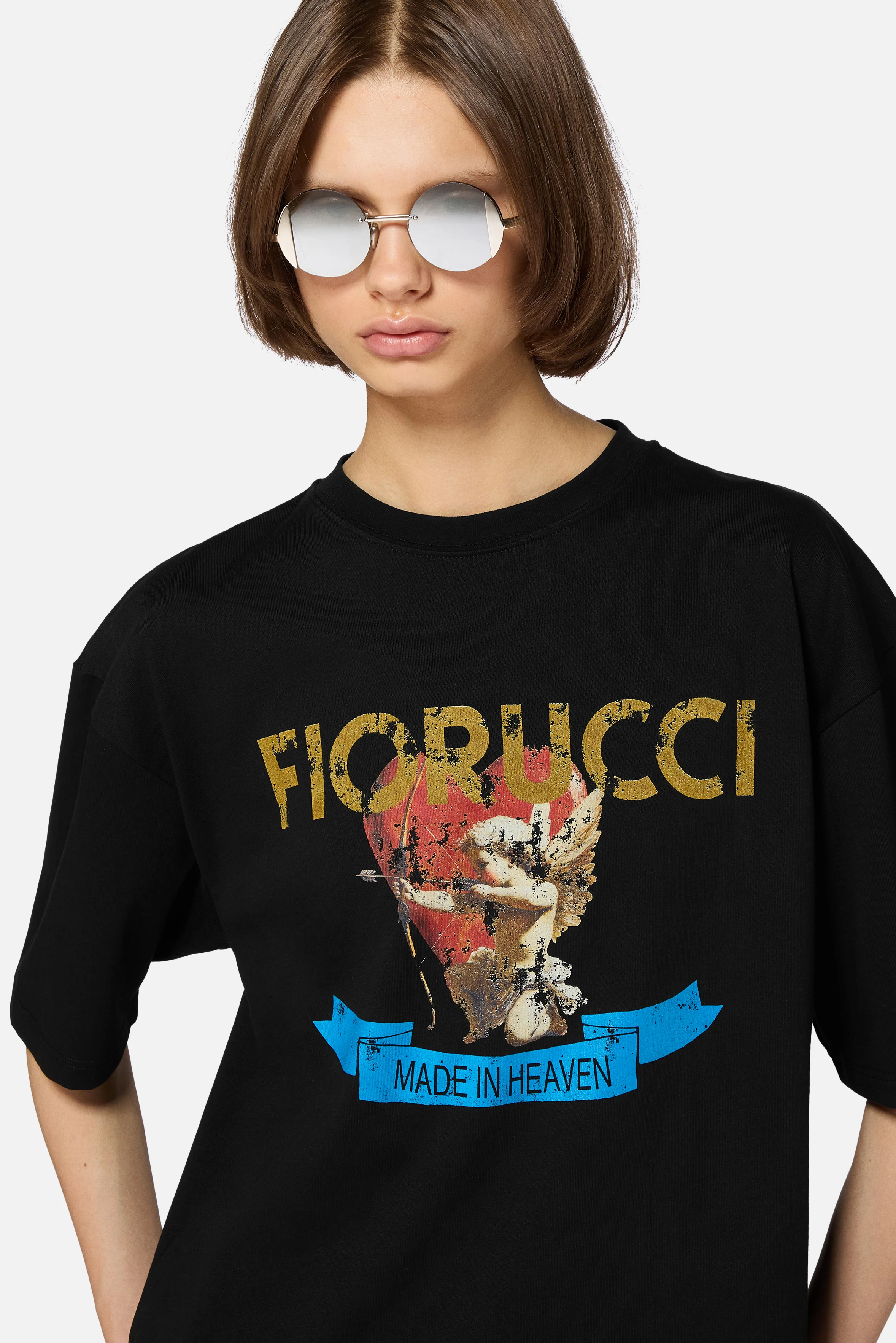 Rock Cupid Logo Relaxed T-Shirt Black - Image 4