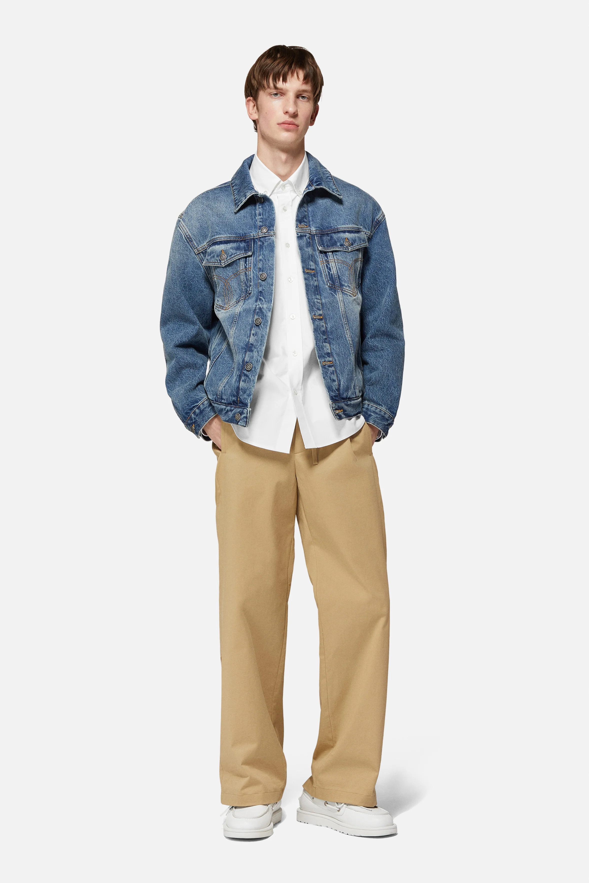 Rock Cupid Print Denim Jacket Mid Blue - Image 3