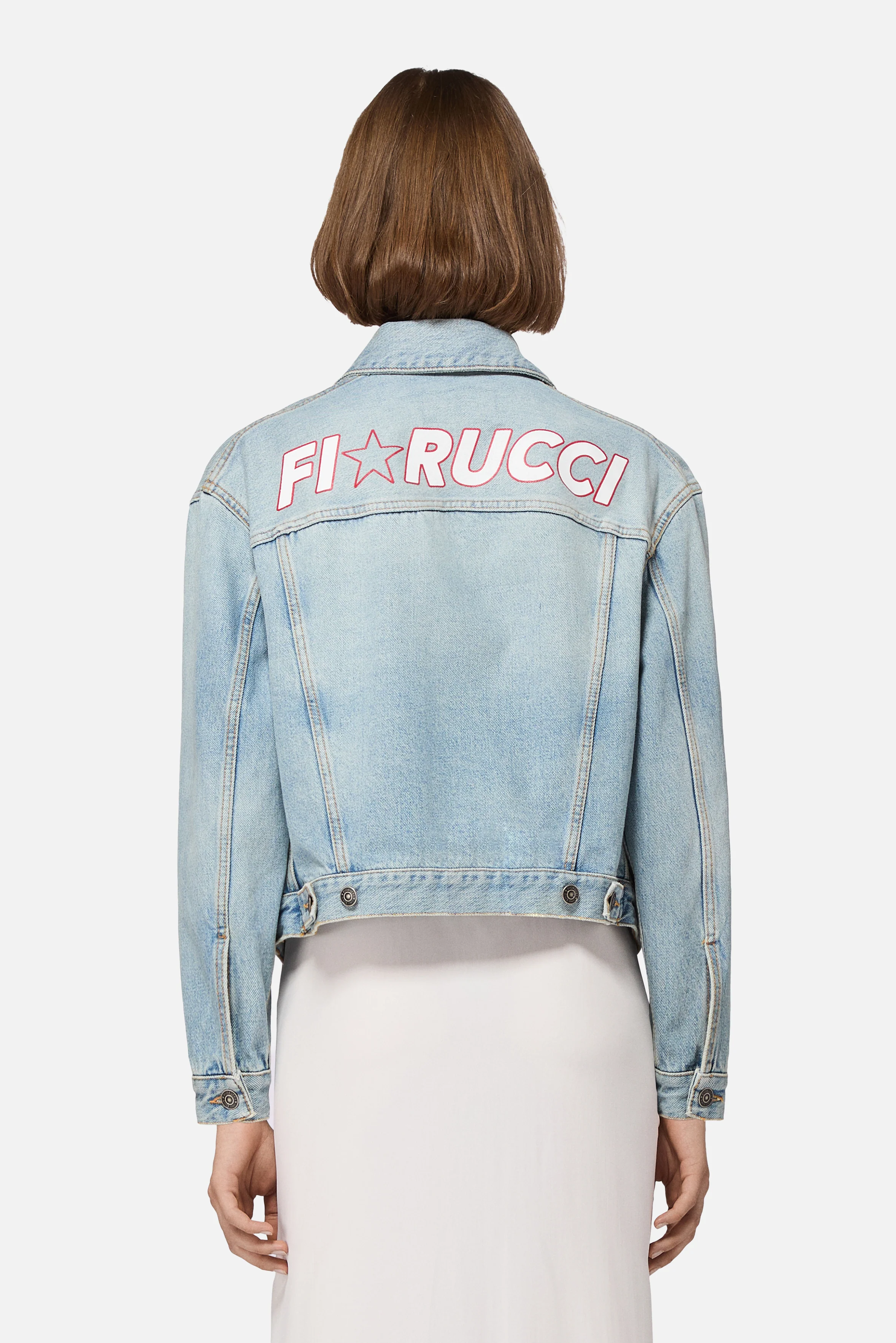 Star Logo Denim Jacket Light Blue - Image 4