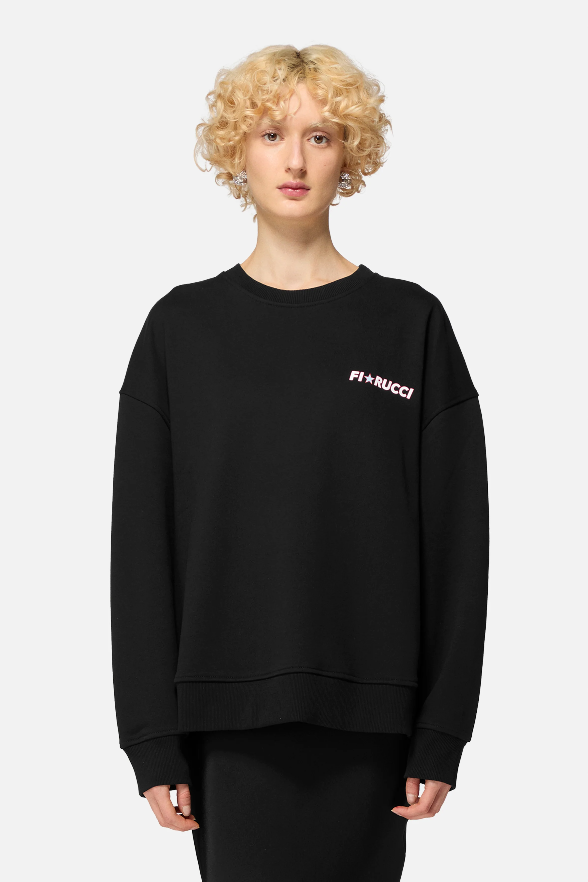 Star Logo Relaxed Sweatshirt Black - Image 3