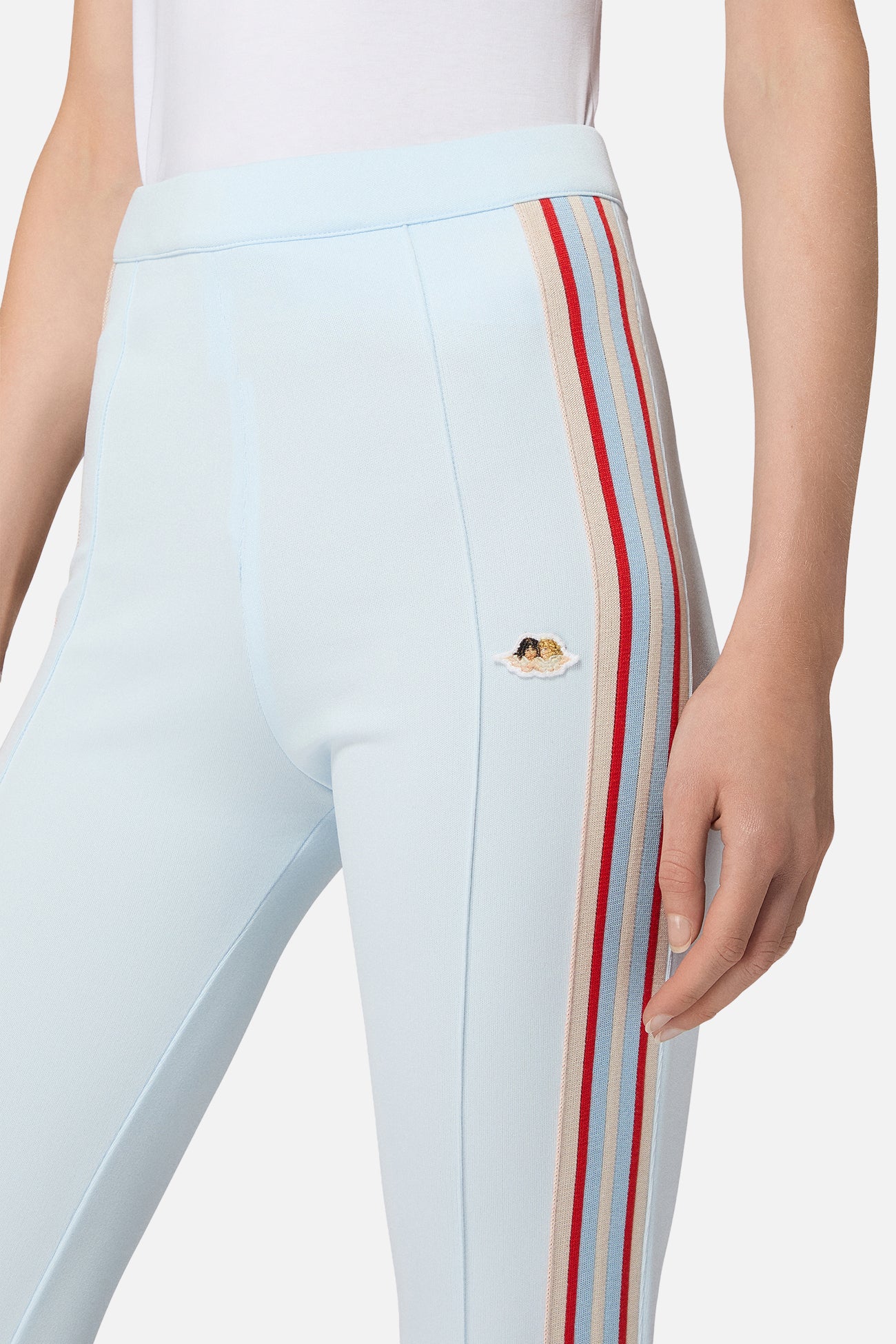 Stripe Angels Patch Leggings Light Blue - Image 5