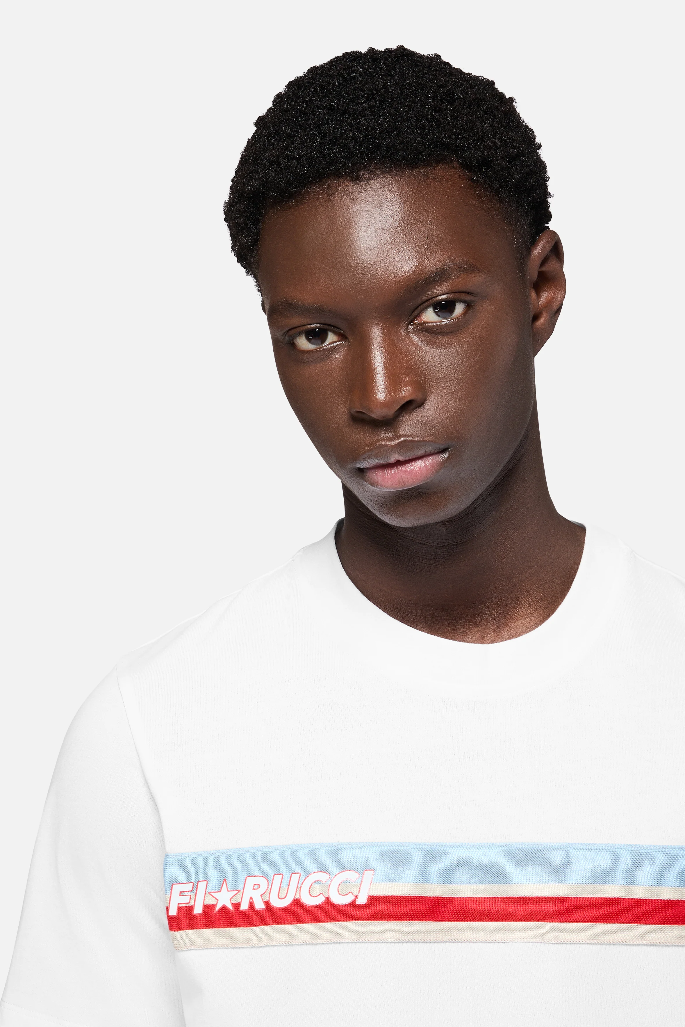Stripe Star Logo Regular T-Shirt White - Image 4