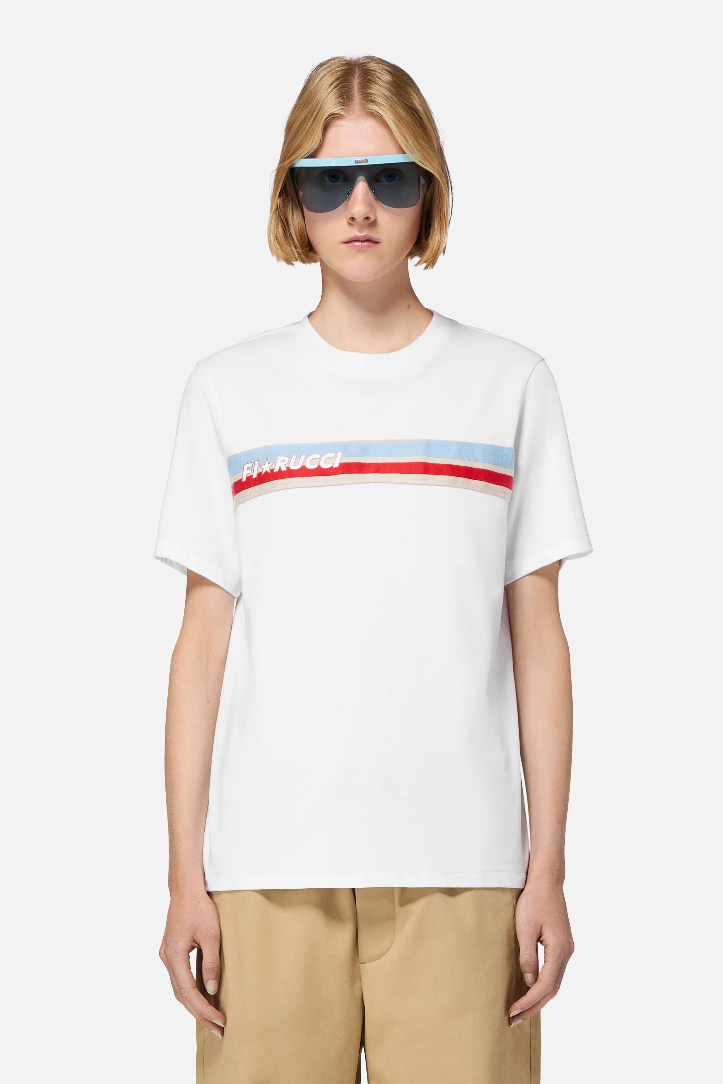 Stripe Star Logo Regular T-Shirt White - Image 3