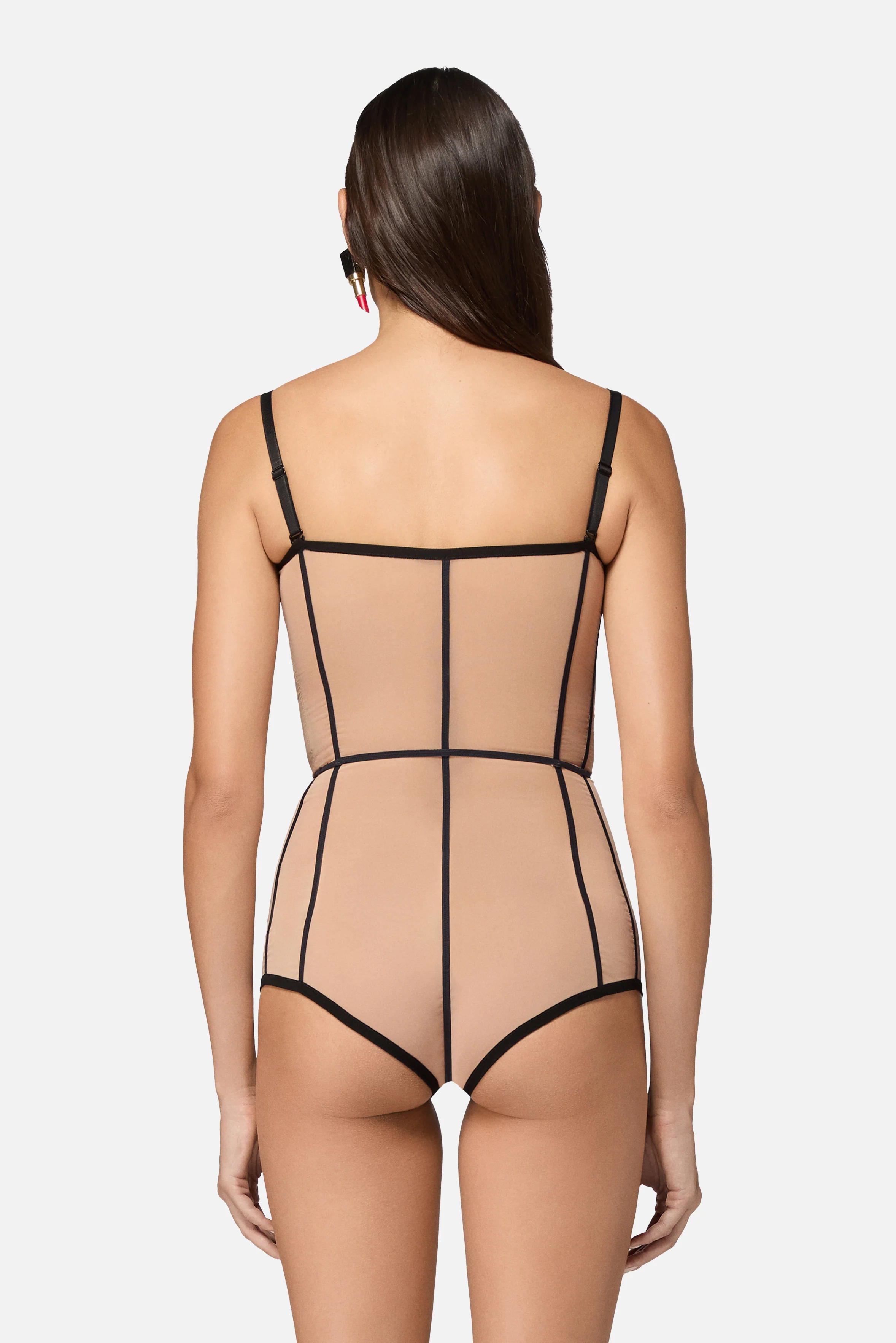 Structured Bodysuit Nude - Image 3