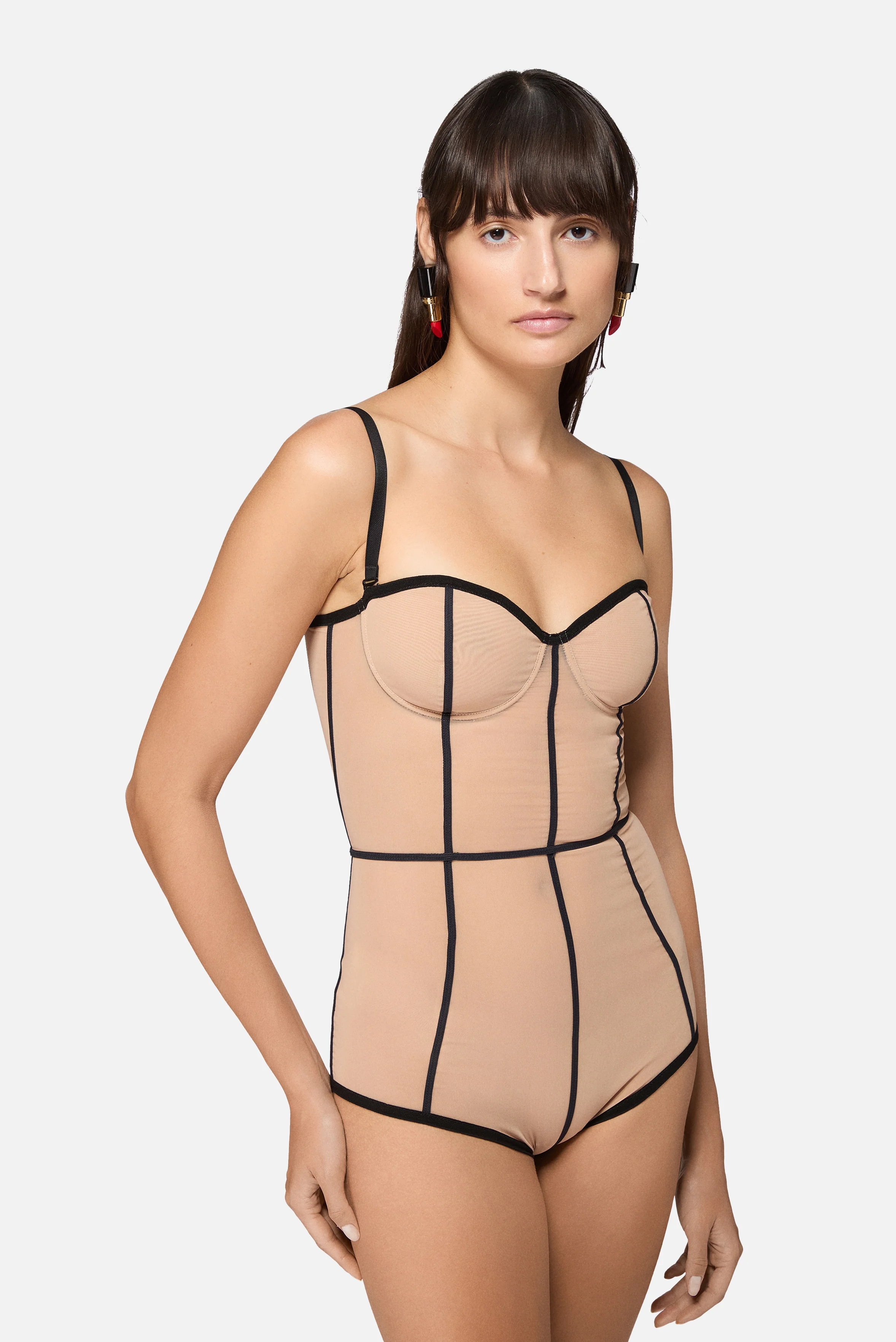 Structured Bodysuit Nude - Image 4