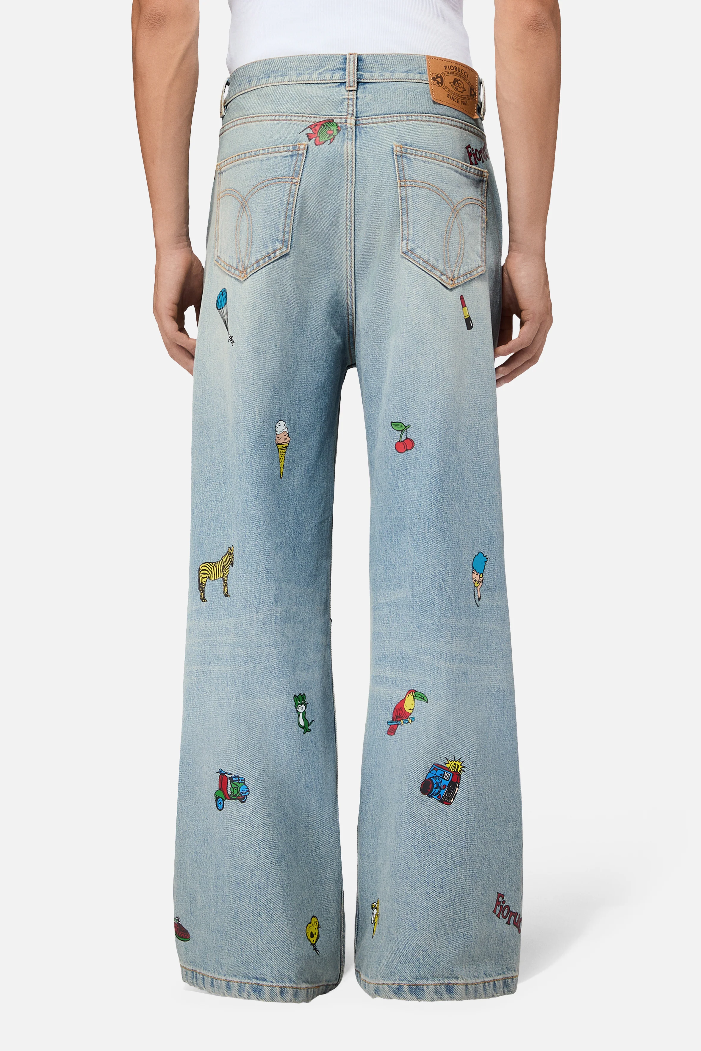 Toys Print Baggy Jeans Light Blue - Image 3