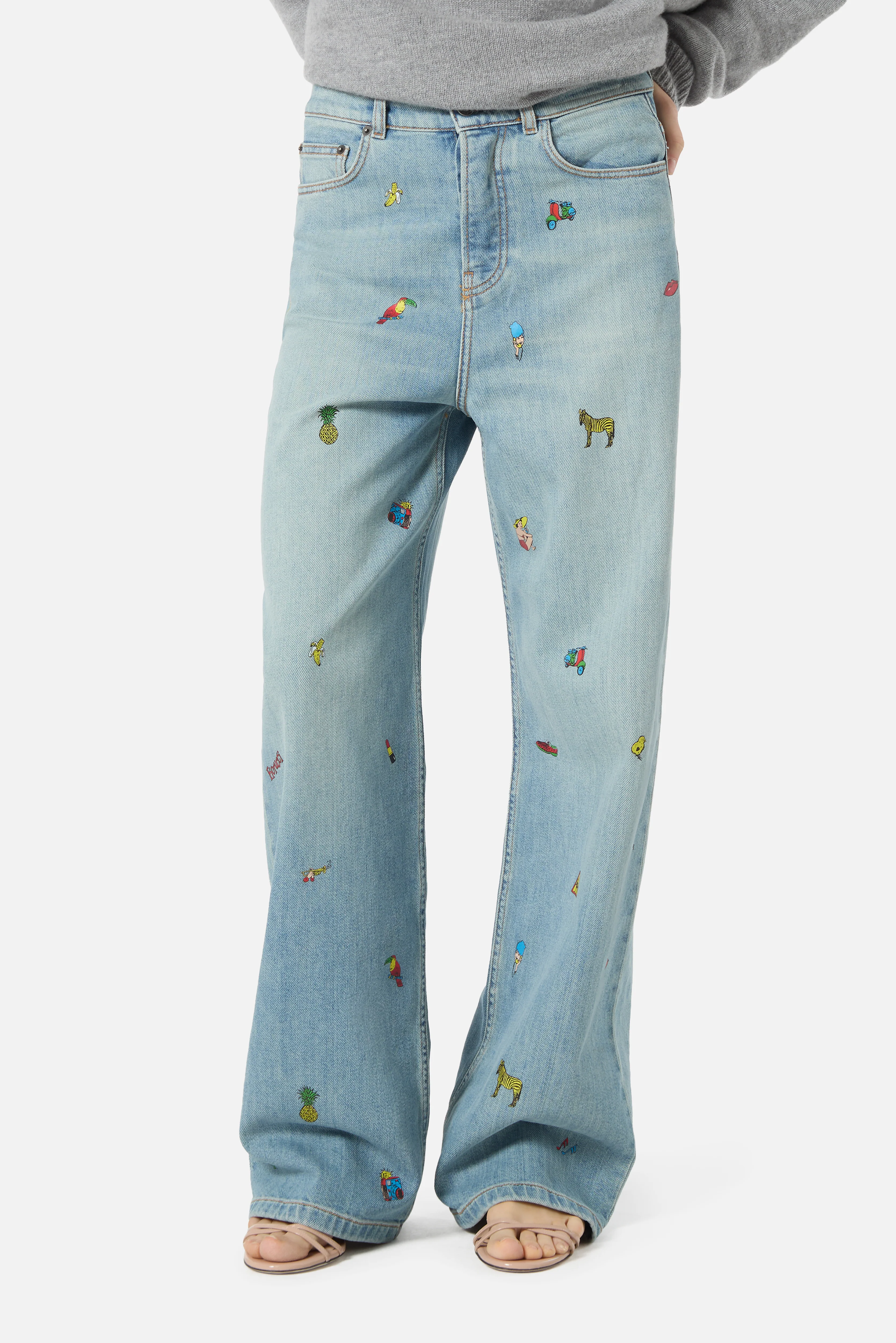 Toys Print Baggy Jeans Light Blue - Image 3
