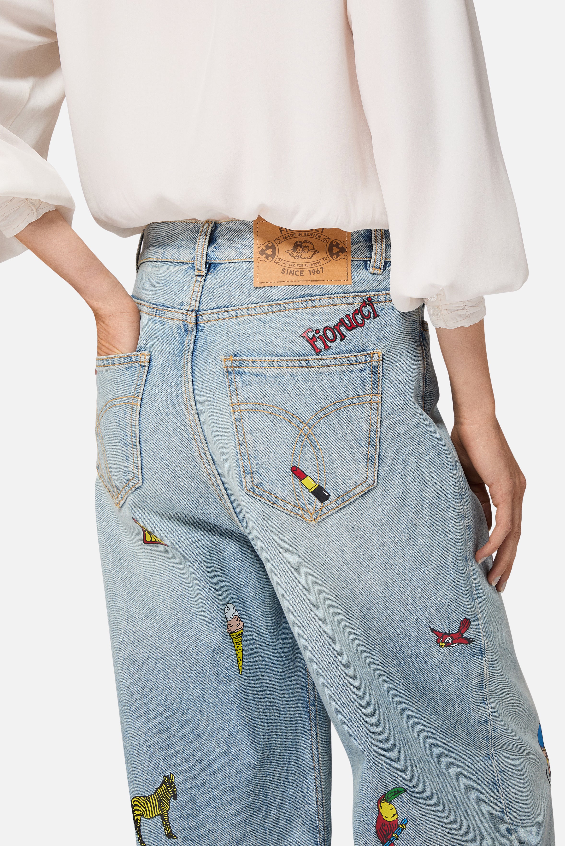 Toys Print Baggy Jeans Light Blue - Image 5