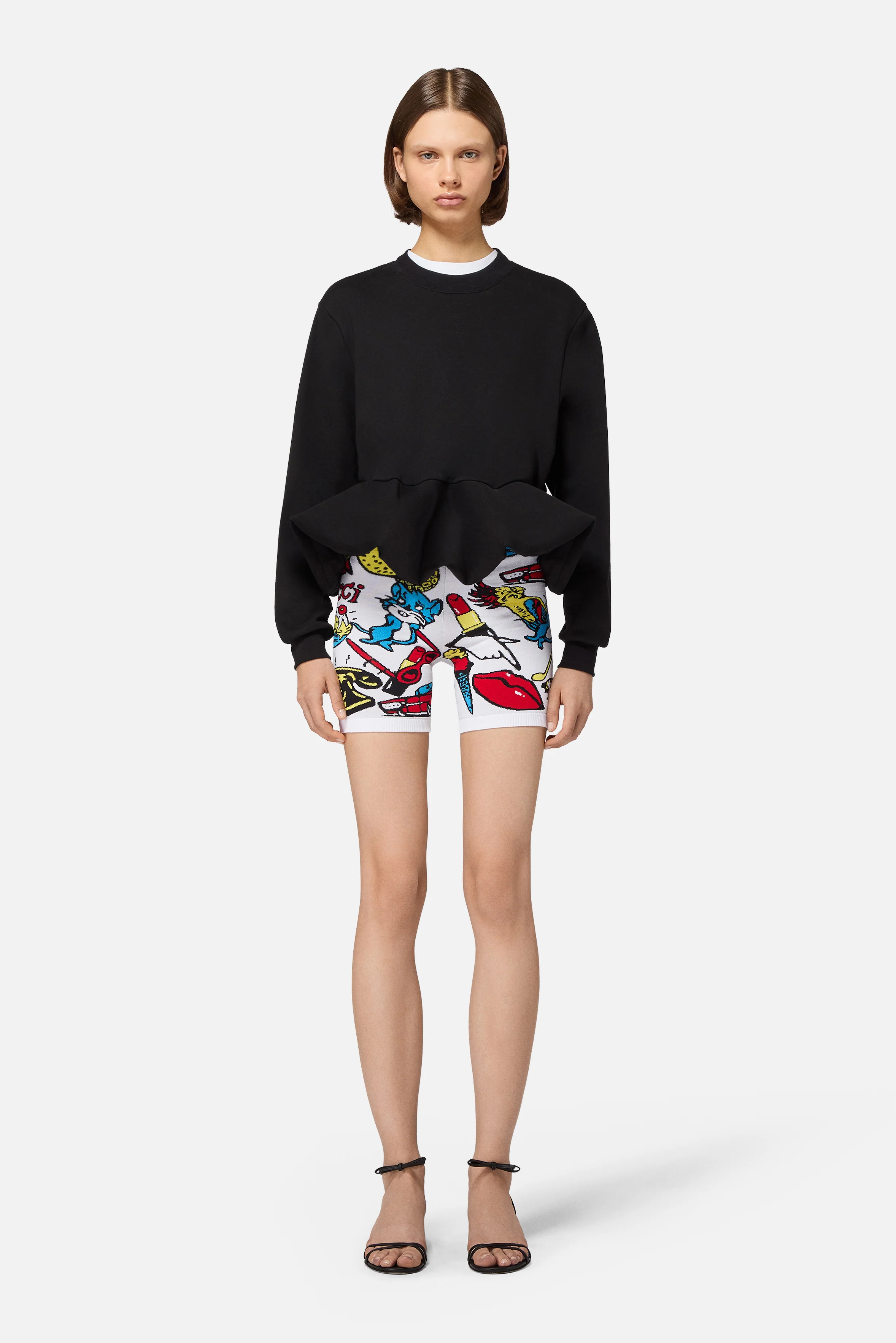 Toys Print Knit Biker Shorts White - Image 3