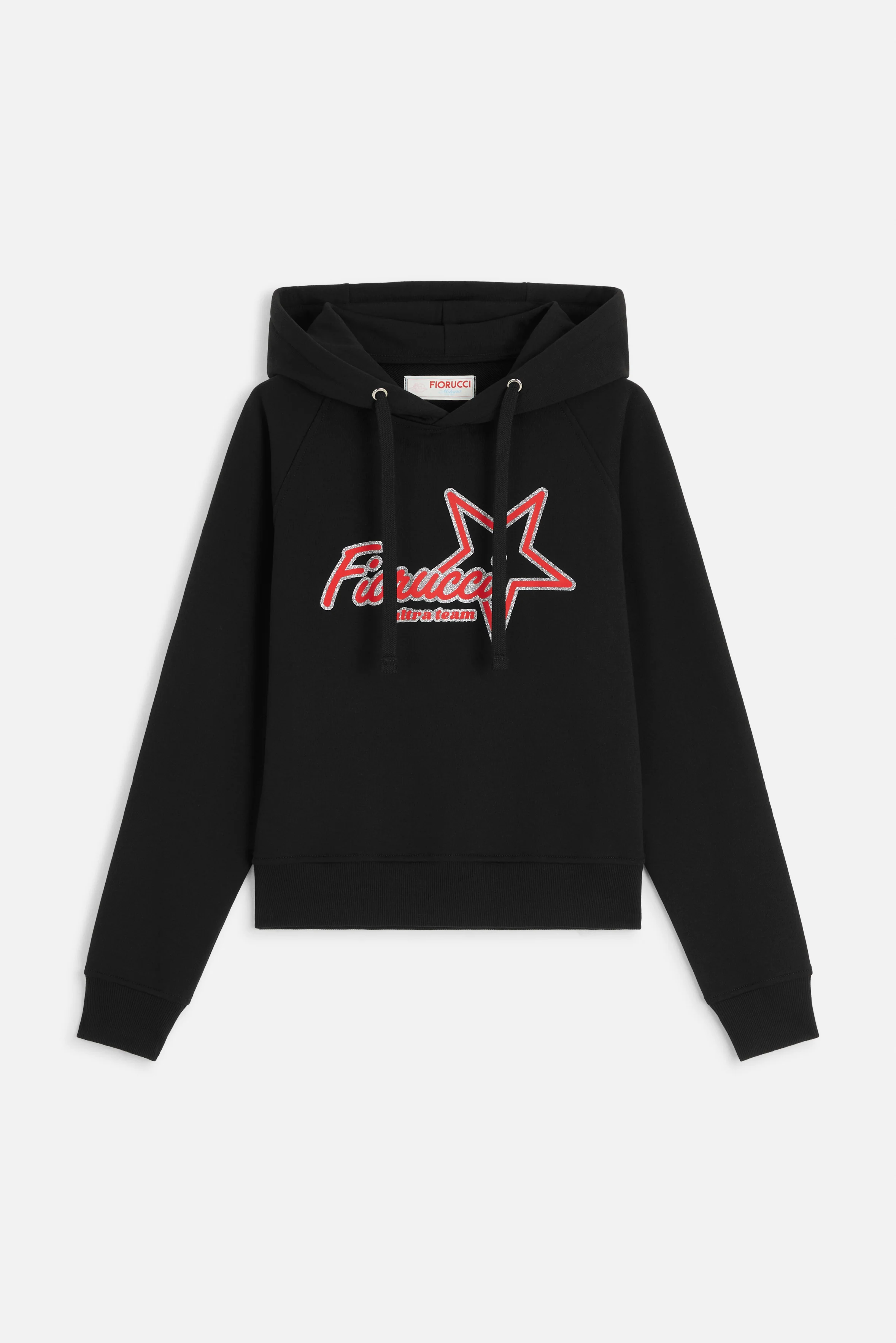 Ultra Team Glitter Star Logo Regular Hoodie Black