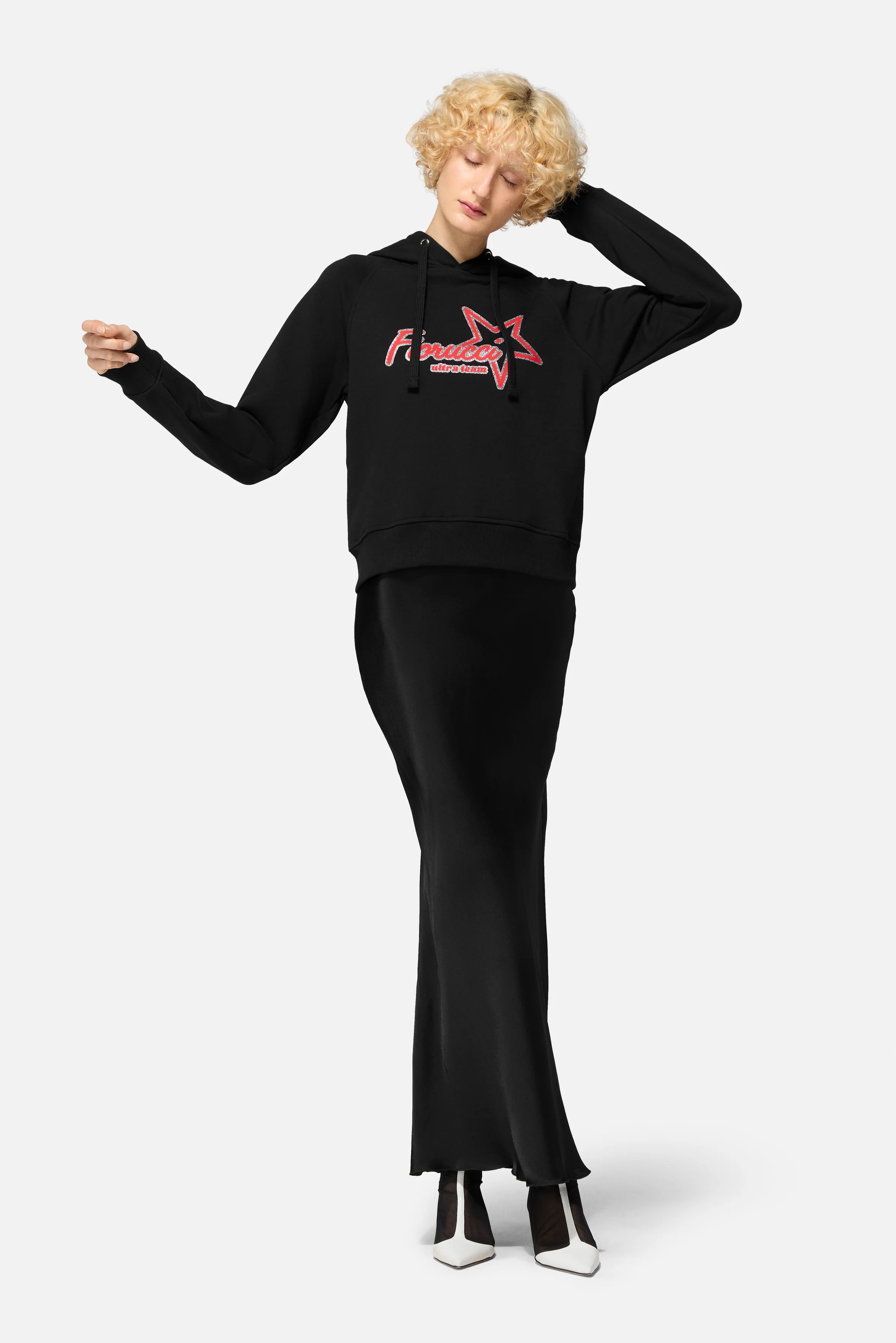 Ultra Team Glitter Star Logo Regular Hoodie Black - Image 3