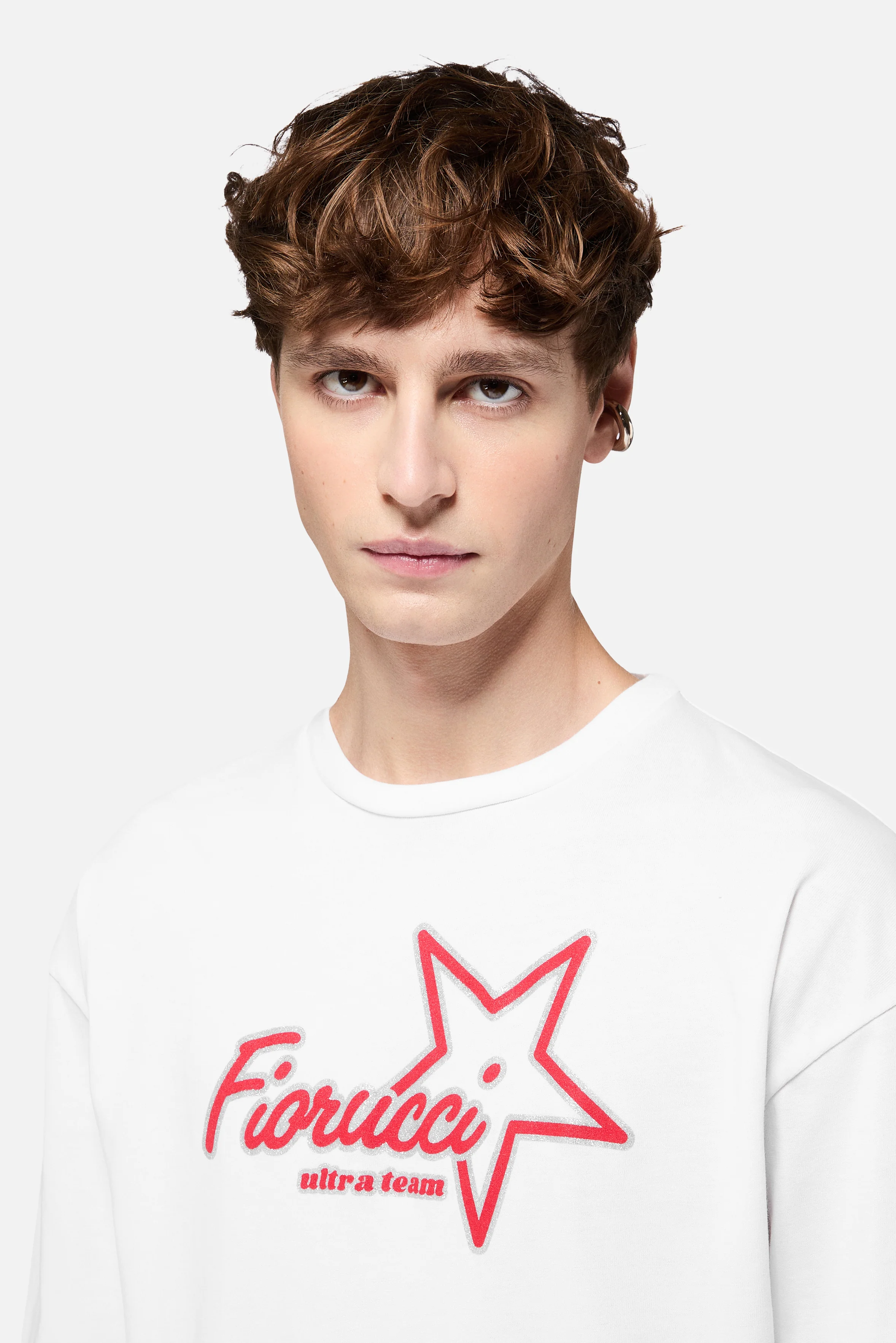 Ultra Team Glitter Star Logo Relaxed T-Shirt White - Image 4