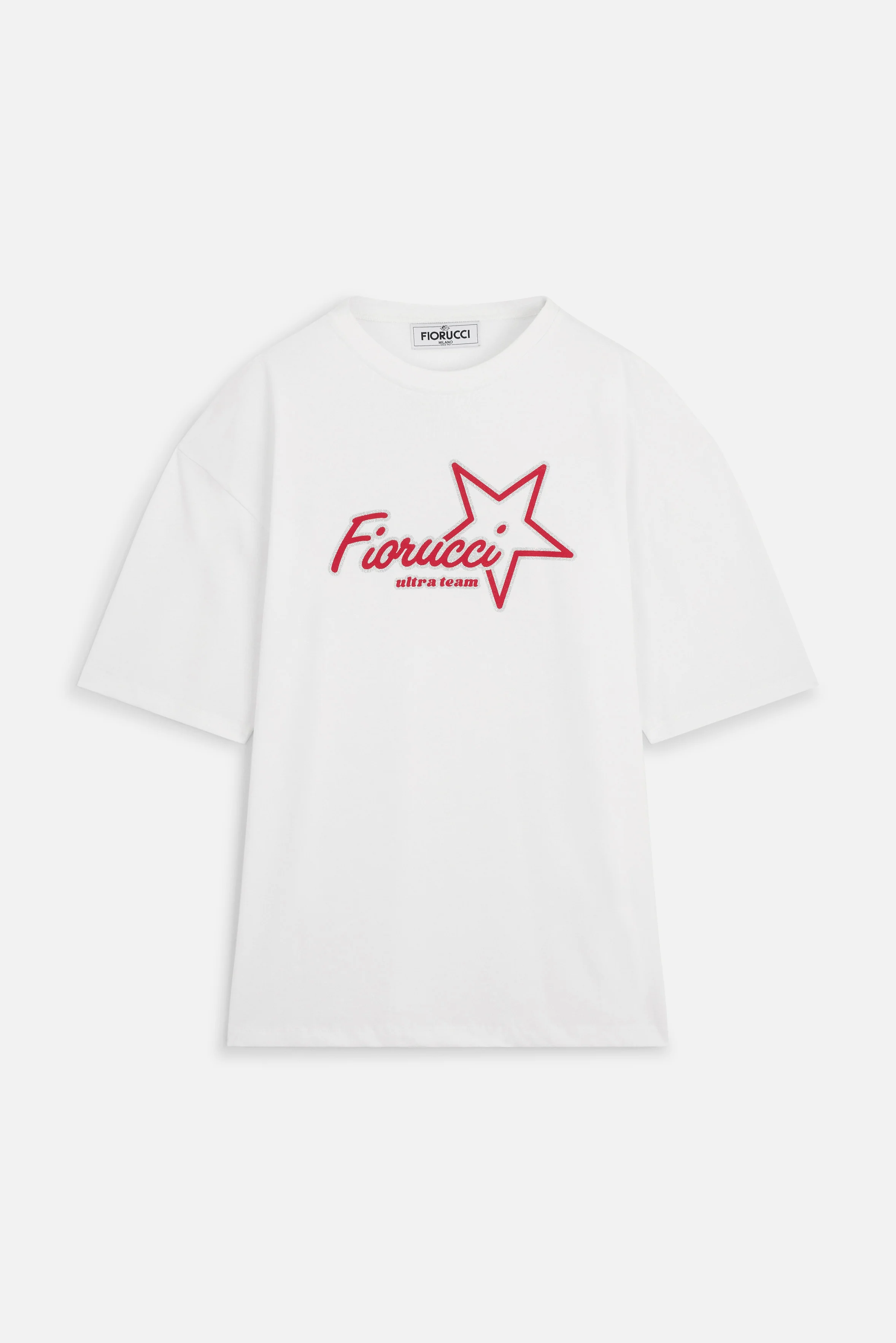 Ultra Team Glitter Star Logo Relaxed T-Shirt White