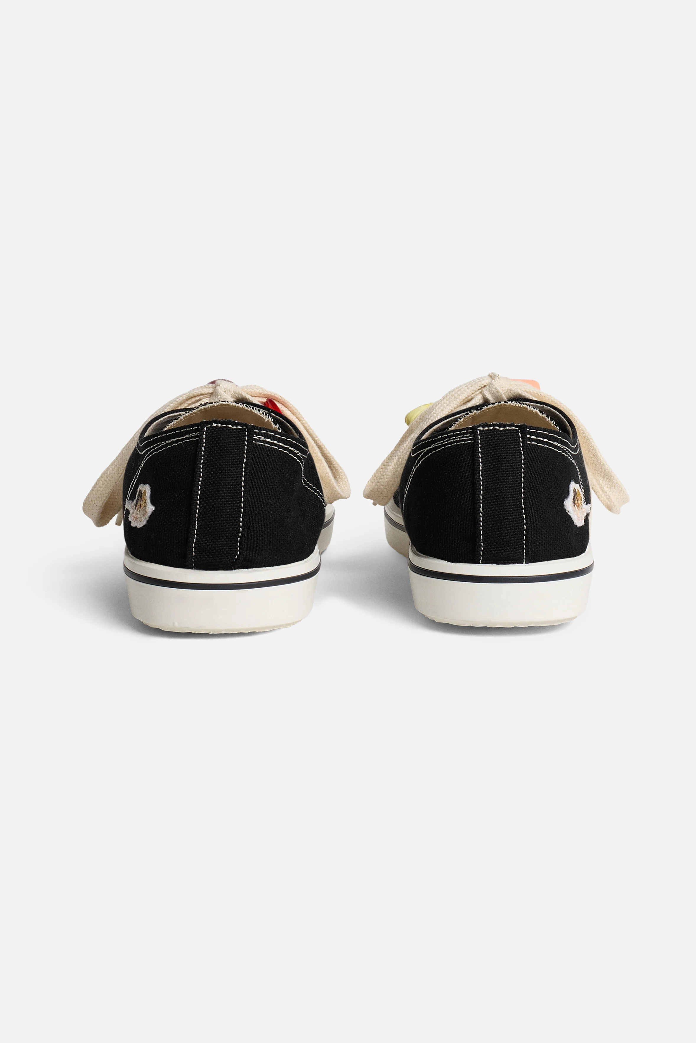 Womens Angels Patch Sneakers Black - Image 4