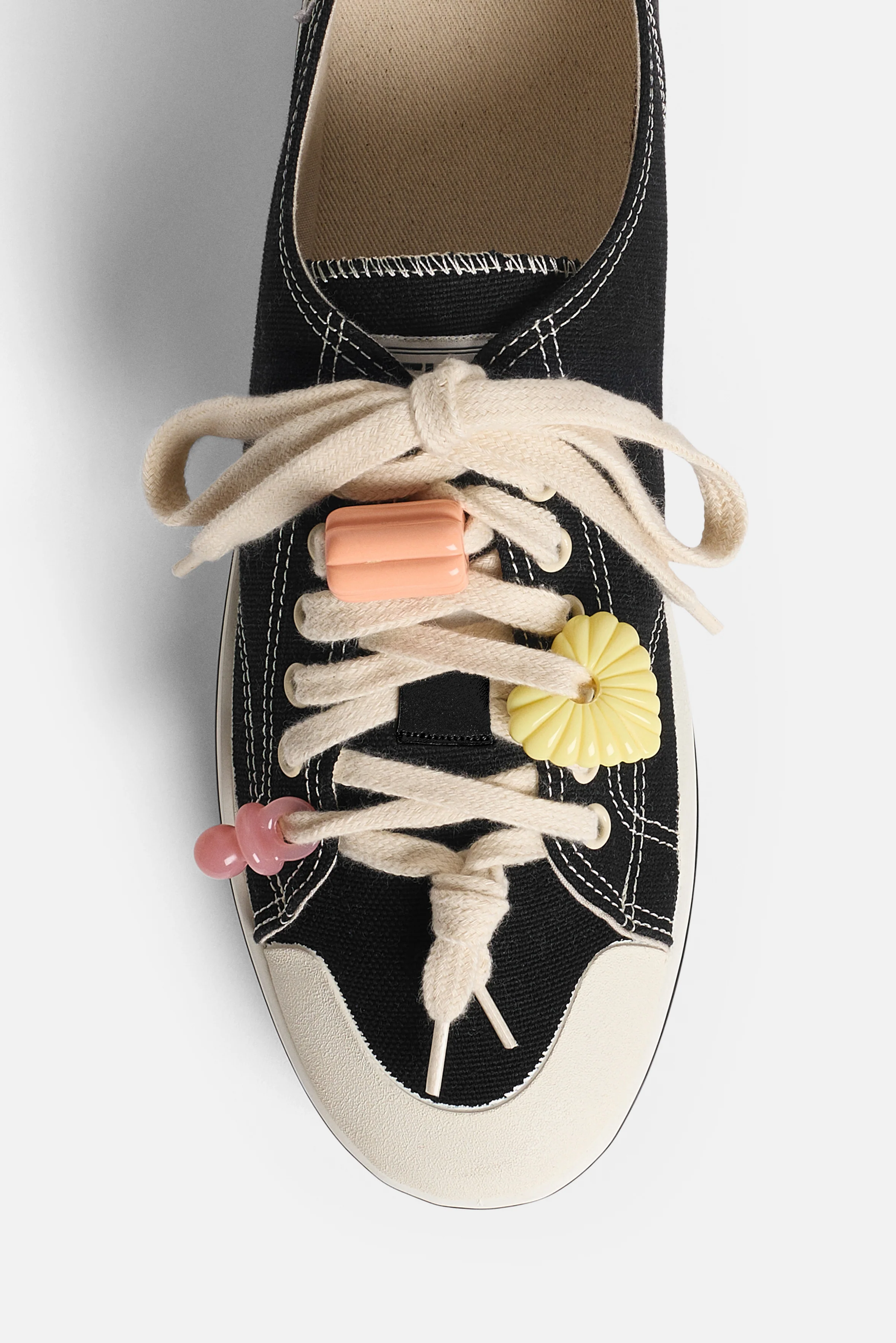 Womens Angels Patch Sneakers Black - Image 5