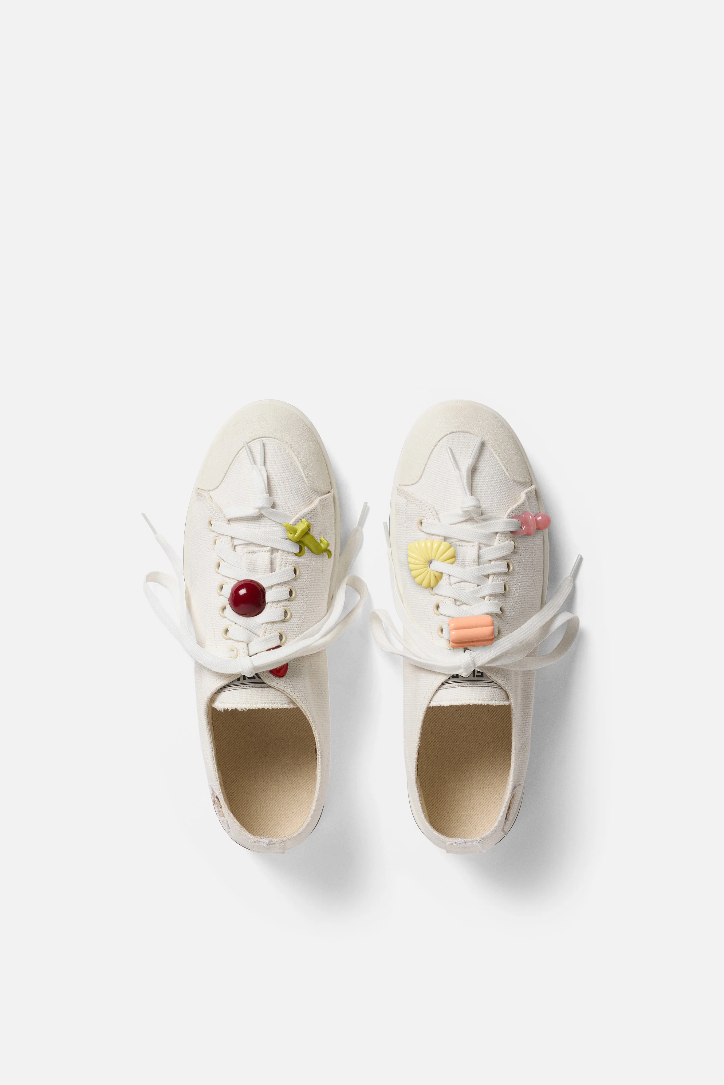 Womens Angels Patch Sneakers Cream - Image 4
